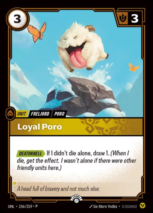 Loyal Poro Card Front