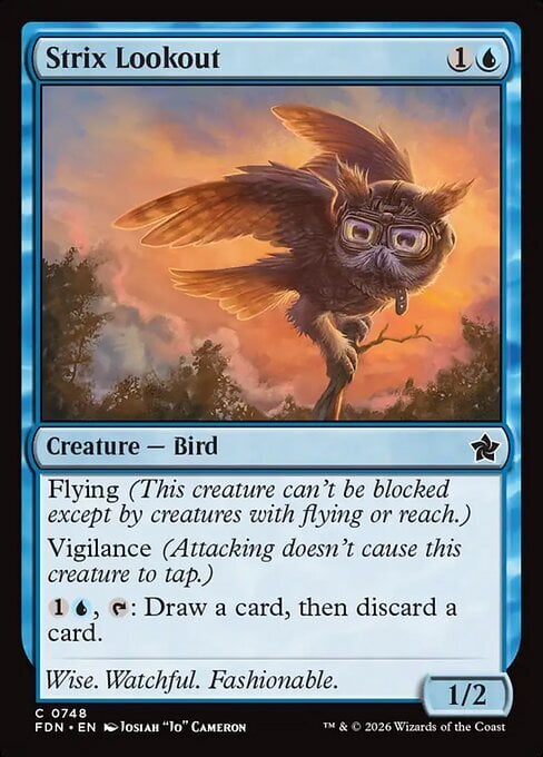 Strix vigía Frente