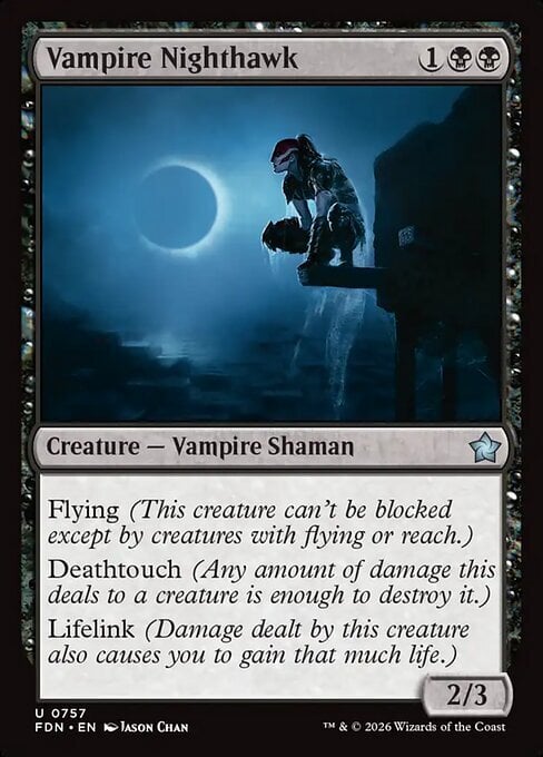 Halcón nocturno vampiro Frente