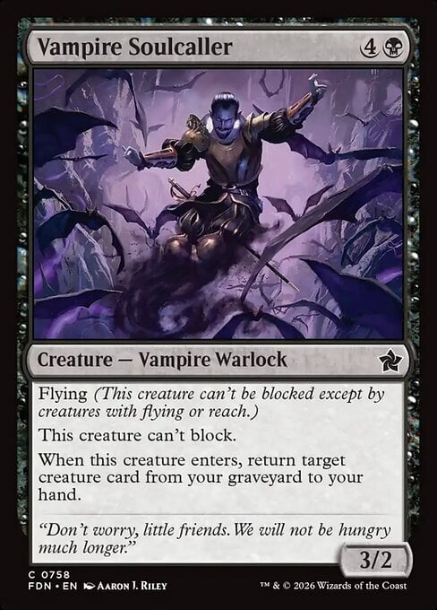 Vampire Soulcaller Card Front