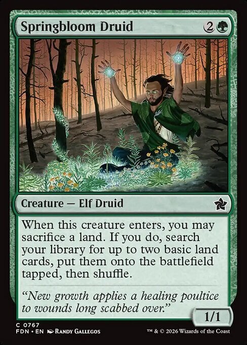 Druido dei Germogli Primaverili Card Front