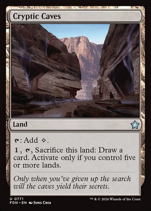 Caverne Criptiche Card Front