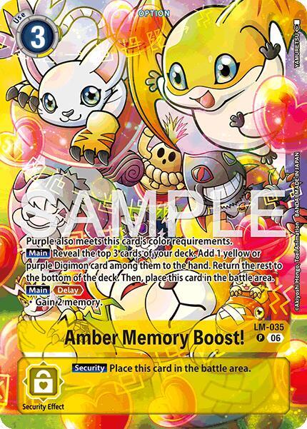 Amber Memory Boost! Card Front