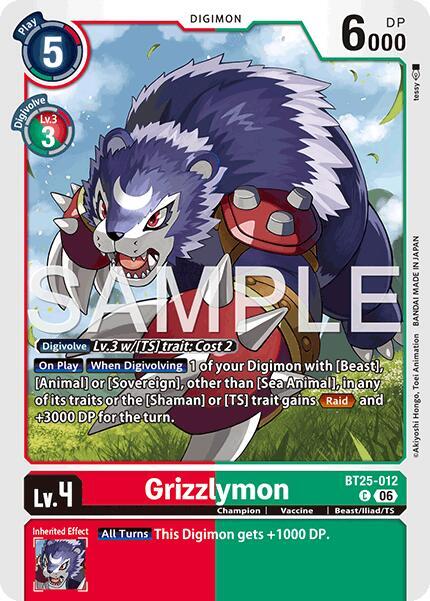 Grizzlymon Card Front