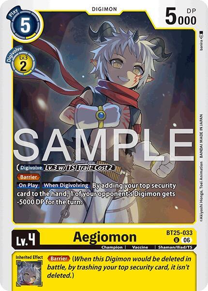 Aegiomon Card Front