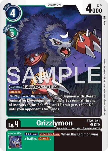 Grizzlymon Card Front