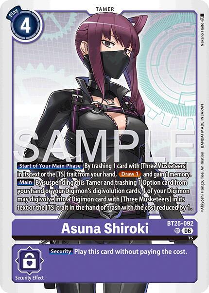 Asuna Shiroki Card Front