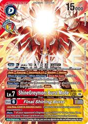 ShineGreymon: Burst Mode // Final Shining Burst · Alternate Art BT25-104a