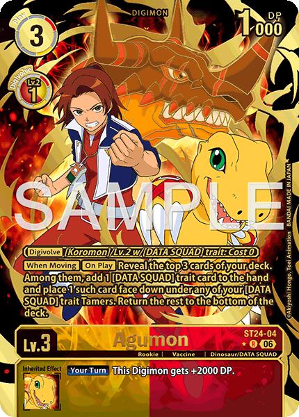 digimon agumon card - Digimon Game Protect your Digimon cards in style with Bandais Agumon Agumon ST-24: Digimon Data Squad