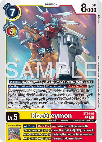 RizeGreymon Card Front