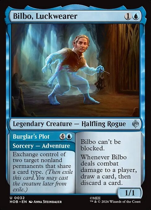 Bilbo, Luckwearer // Burglar's Plot Card Front