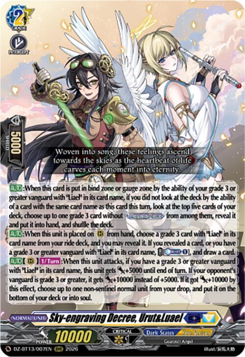 Sky-engraving Decree, Urut&Luael Card Front