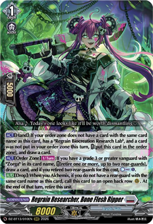 Regrain Researcher, Bone Flesh Ripper Frente