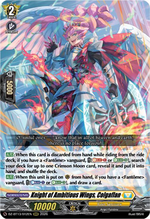 Knight of Ambitious Wings, Colgaflan Card Front