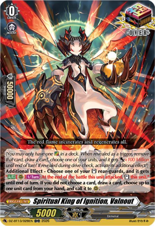 Spiritual King of Ignition, Valnout Frente