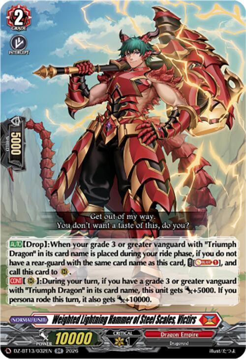 Weighted Lightning Hammer of Steel Scales, Victirs Frente