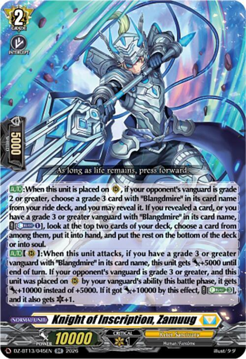 Knight of Inscription, Zamuug Frente