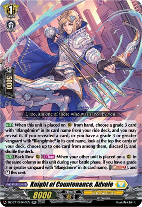 Knight of Countenance, Advole Frente