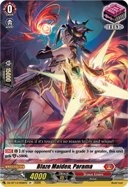 Blaze Maiden, Parama [D Format] Frente