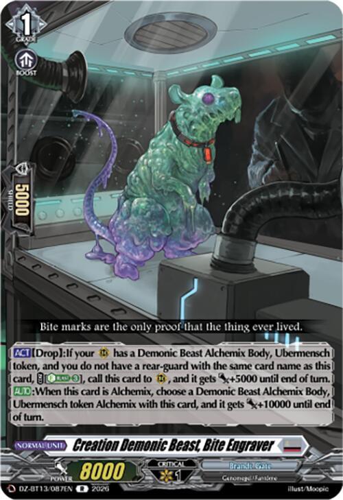 Creation Demonic Beast, Bite Engraver Card Front