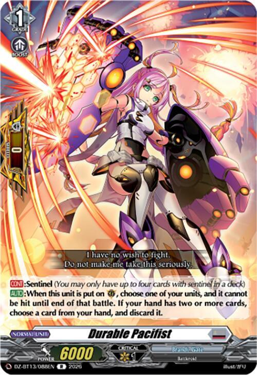 Durable Pacifist Card Front