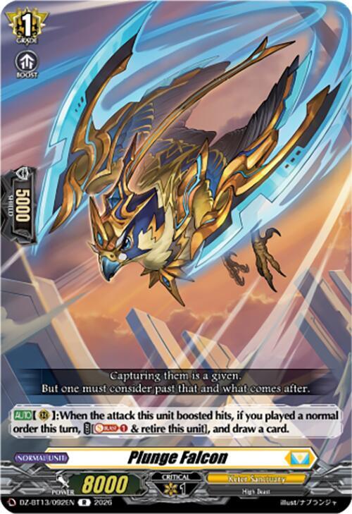 Plunge Falcon Card Front