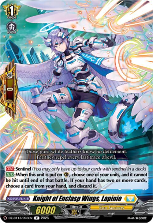 Knight of Enclasp Wings, Lapinio Card Front