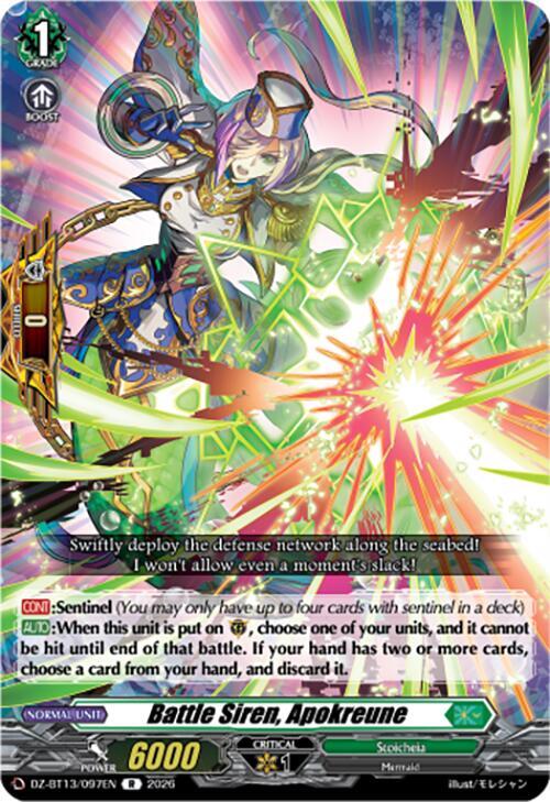 Battle Siren, Apokreune Card Front