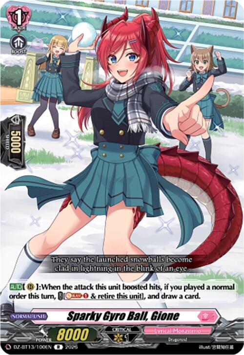 Sparky Gyro Ball, Gione Card Front