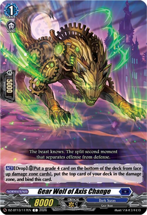 Gear Wolf of Axis Change Card Front