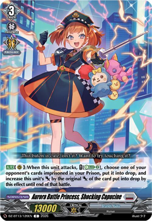 Aurora Battle Princess, Shocking Capucine Card Front