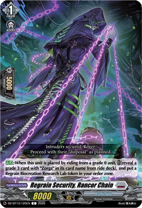 Regrain Security, Rancor Chain Card Front