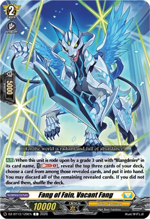 Fang of Fain, Vacant Fang Card Front