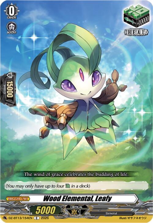 Wood Elemental, Leafy Card Front