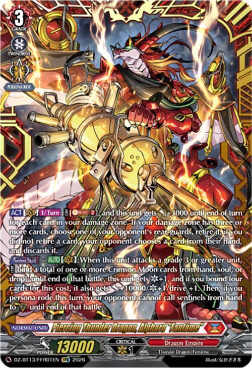 Piercing Thunder Dragon, Alphard "Fantome" Card Front