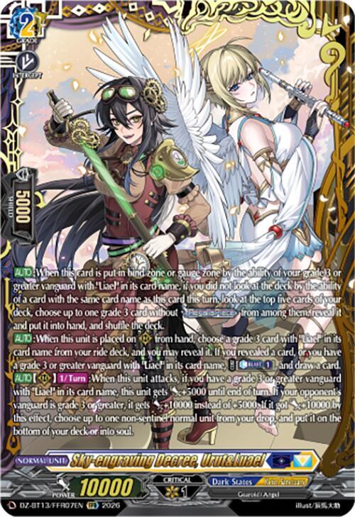 Sky-engraving Decree, Urut&Luael Card Front