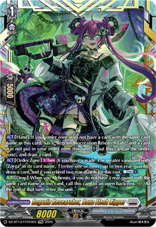 Regrain Researcher, Bone Flesh Ripper Card Front