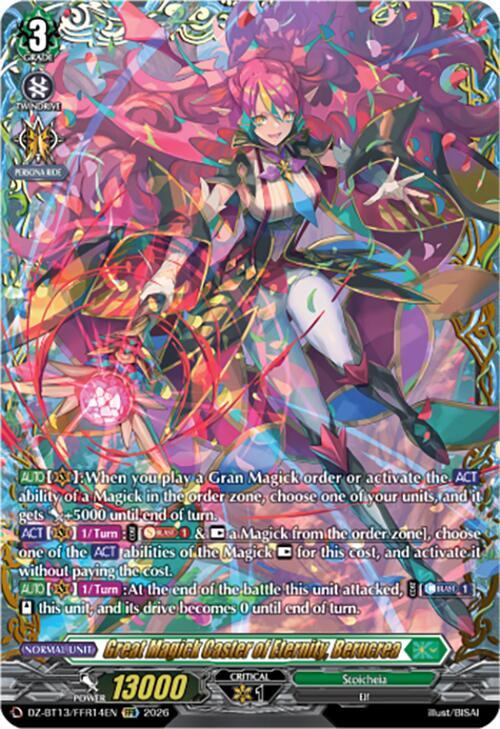Great Magick Caster of Eternity, Berucrea Card Front