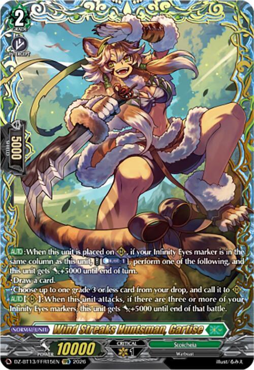 Wind Streaks Huntsman, Gartise Frente