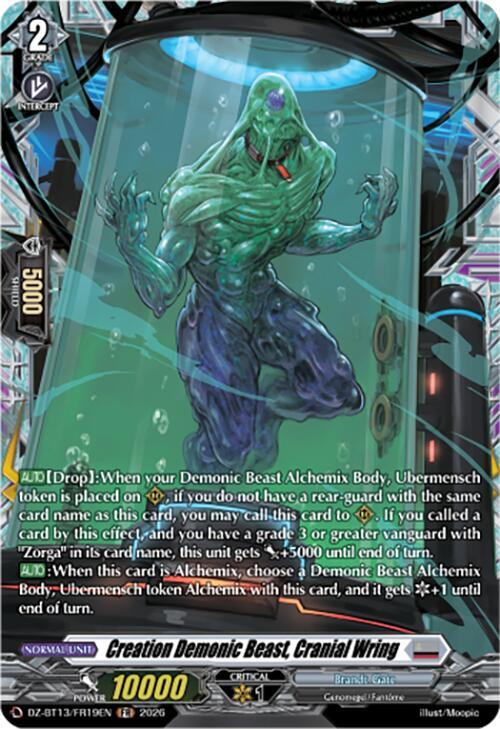 Creation Demonic Beast, Cranial Wring Card Front