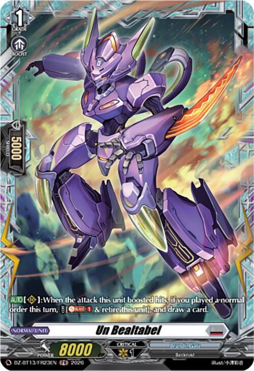 Un Bealtabel Card Front