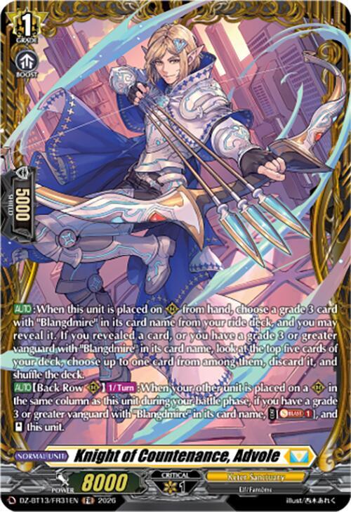 Knight of Countenance, Advole Frente