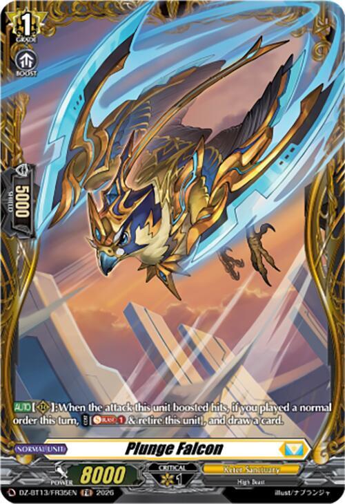 Plunge Falcon Card Front