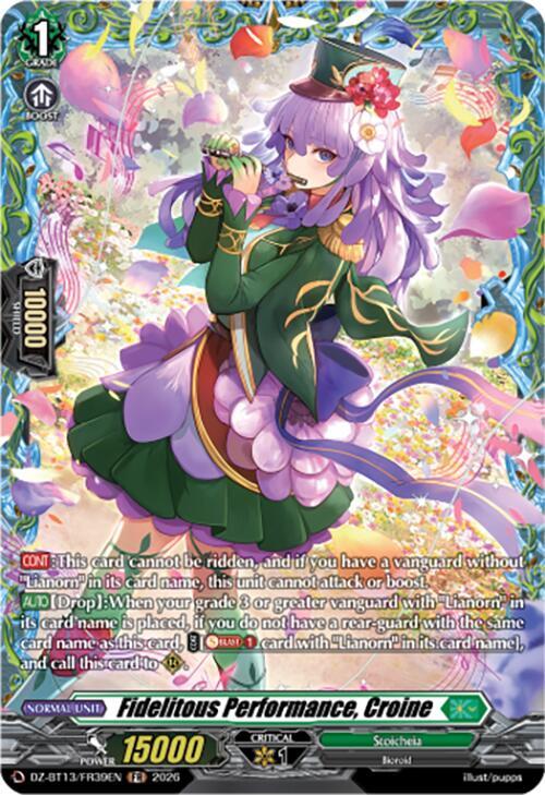 Fidelitous Performance, Croine Card Front