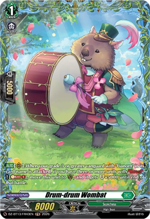 Drum-drum Wombat Card Front