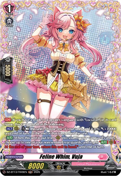 Feline Whim, Vuja Card Front