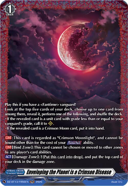 Enveloping the Planet is a Crimson Disease Frente