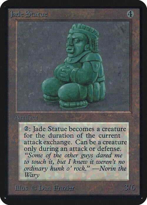 Jade Statue Card Front