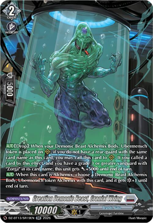 Creation Demonic Beast, Cranial Wring Card Front