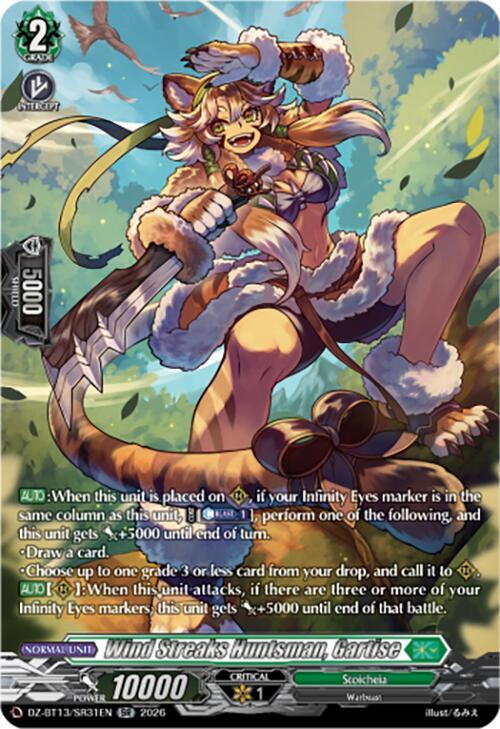Wind Streaks Huntsman, Gartise Frente